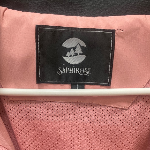 Stylish Pink and Burgundy Women's Rain Jacket - Picture 2 of 9